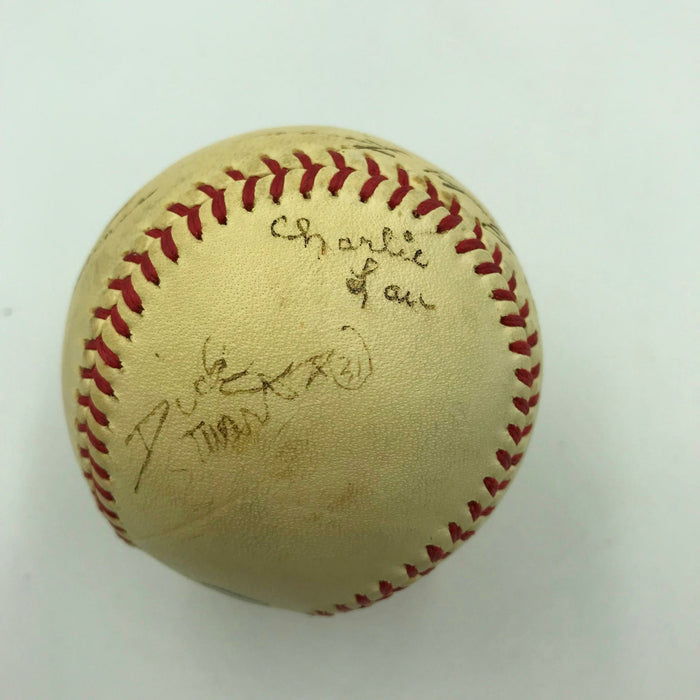 Legendary Hitting Coach Charley Lau 1954 Fort Lewis Military Signed Baseball