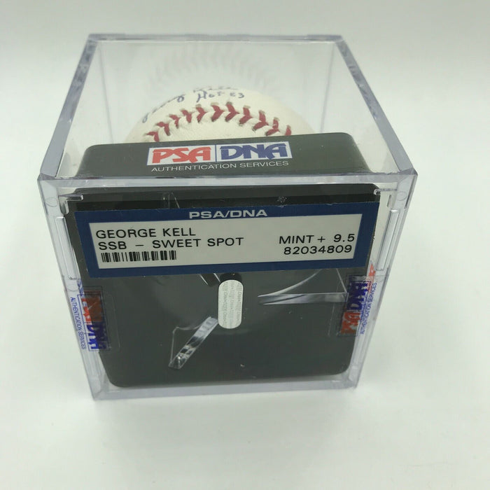 George Kell HOF 83 Signed Autographed MLB Baseball PSA DNA GRADED MINT 9.5