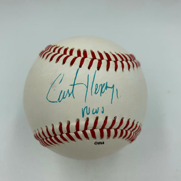 Rare Curt Hennig Signed Autographed Baseball WWE Wrestling With JSA COA