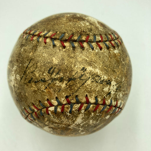 Ross "Pep" Youngs Single Signed Baseball The Only One In Existence! JSA COA