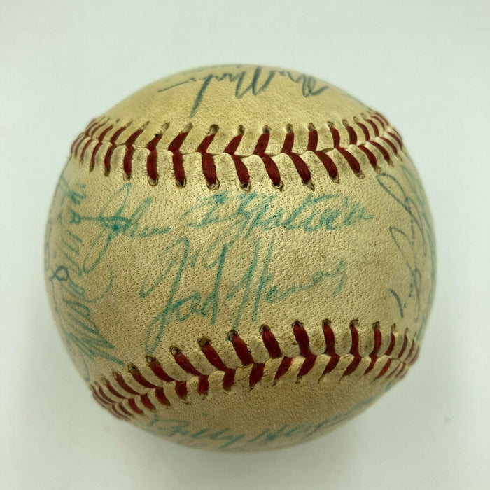 1958 Milwaukee Braves NL Champs Team Signed Baseball Hank Aaron JSA COA