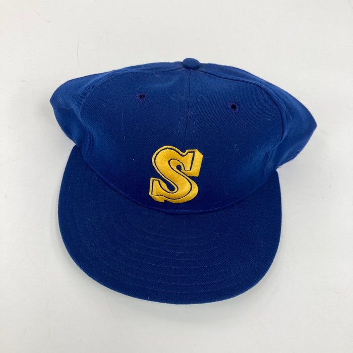 Ken Griffey Jr. & Ken Griffey Sr. Rookie Signed 1989 Mariners Game Model Hat JSA