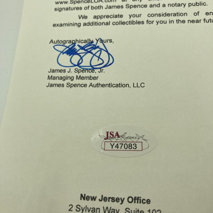 Grover Cleveland Alexander Single Signed 1929 National League Baseball JSA COA