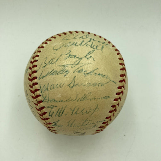 Willie Mays 1954 New York Giants World Series Champs Team Signed Baseball JSA