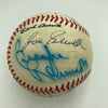 1970's HOF Multi Signed Baseball Lloyd Waner Freddie Lindstrom Musial JSA COA