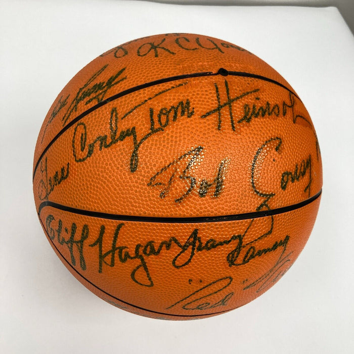 Bill Russell Red Auerbach Boston Celtics HOF Legends Signed Basketball Beckett