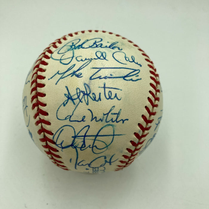 1993 Toronto Blue Jays World Series Champs Team Signed Baseball JSA COA