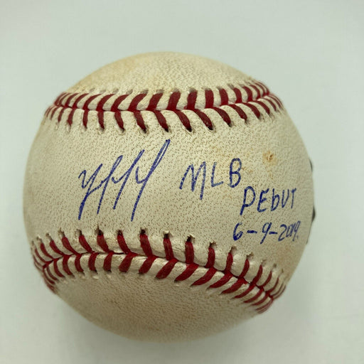 Yordan Alvarez MLB Debut 6-9-19 Signed Inscribed Game Used Baseball JSA COA