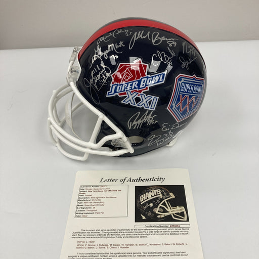 1987 & 1991 New York Giants Super Bowl Champs Team Signed Helmet JSA COA