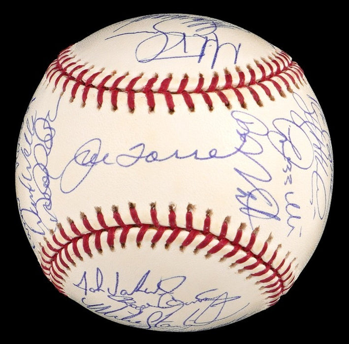 2002 New York Yankees Team Signed Baseball 29 Sigs Derek Jeter PSA DNA