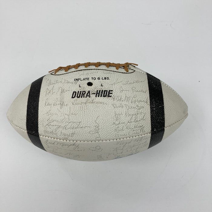 1960 Cleveland Browns Team Signed Vintage Football 36 Sigs Jim Brown JSA COA