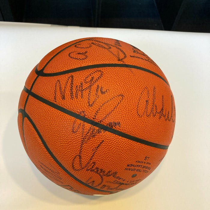 1987-88 Los Angeles Lakers NBA Champions Team Signed NBA Game Basketball PSA DNA