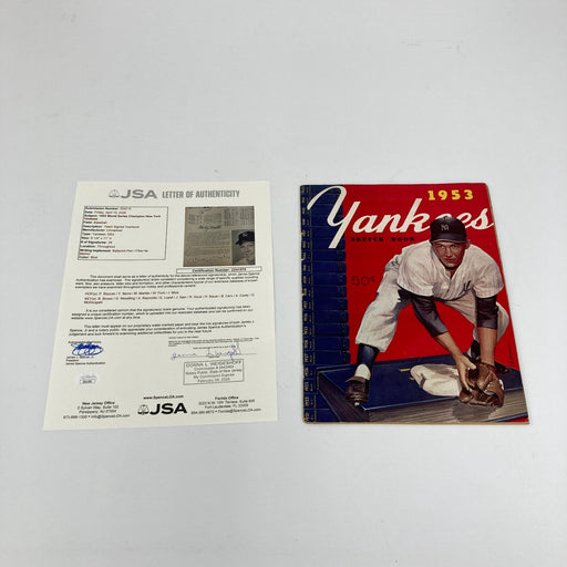 1953 New York Yankees World Series Champs Team Signed Program Mickey Mantle JSA