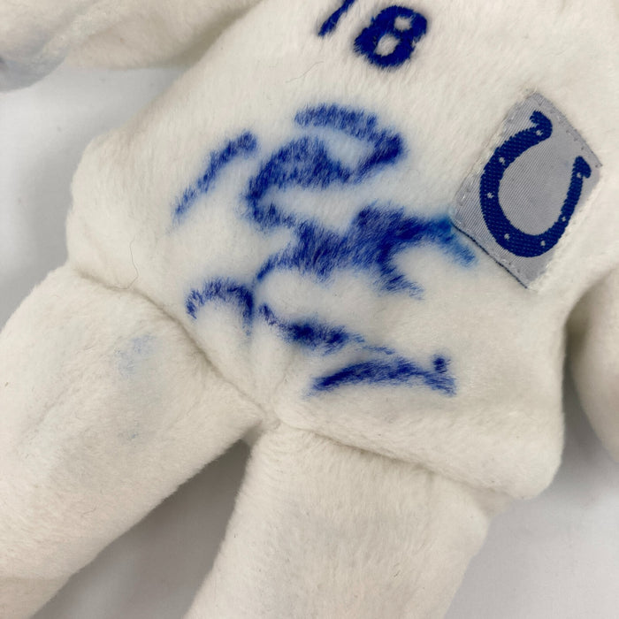 Salvino's Bammers #18 Peyton Manning Signed Indianapolis Colts Beanie Bear JSA