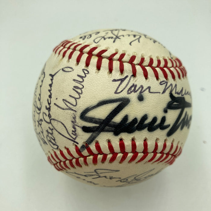Roger Maris Sandy Koufax Mays Aaron Hall Of Fame Multi Signed Baseball JSA COA