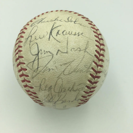 1968 Reggie Jackson Rookie Oakland Athletics A's Team Signed Baseball JSA COA