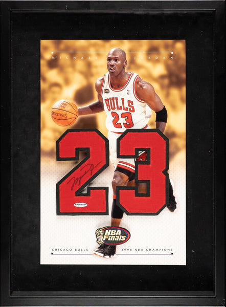 Michael Jordan Signed 1998 NBA Finals Jersey Numbers #23 Upper Deck UDA COA