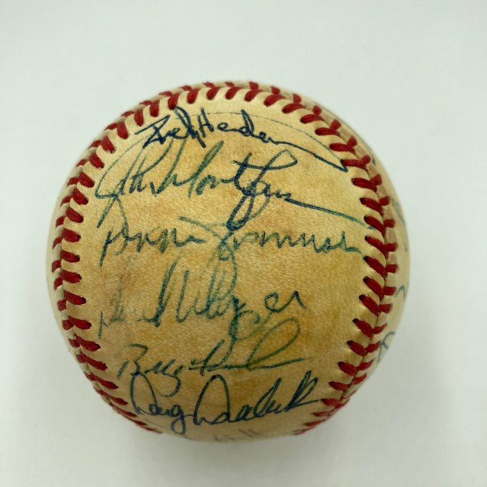 1986 New York Yankees Team Signed Baseball 29 Sigs Don Mattingly JSA COA