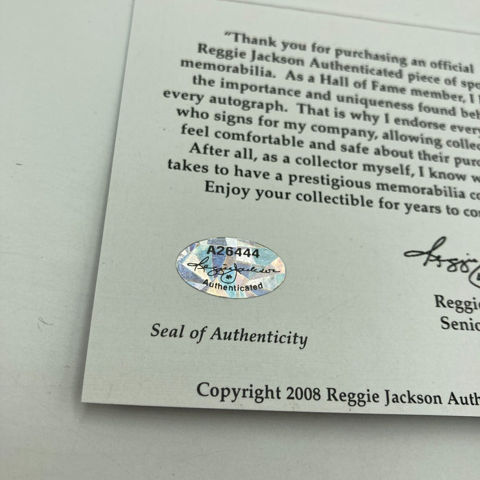 Frank Robinson Signed Heavily Inscribed Career STAT Baseball Reggie Jackson COA