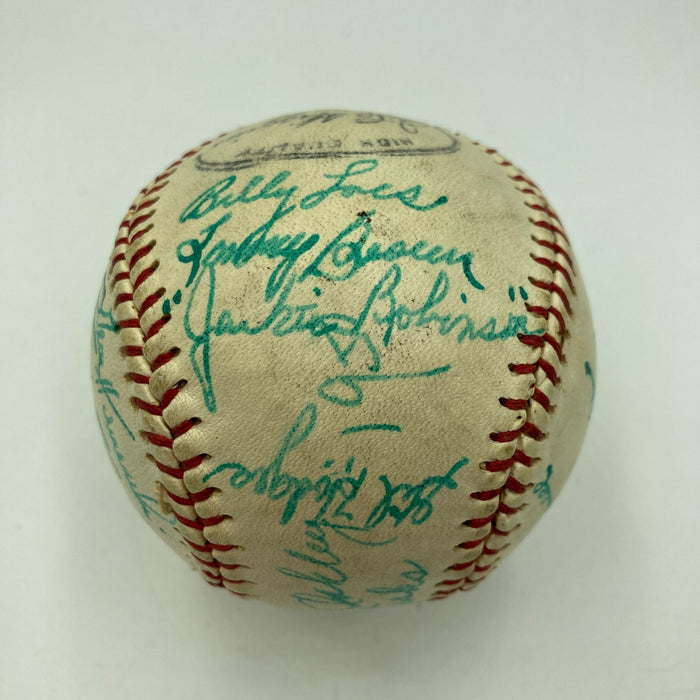 Jackie Robinson 1950 Brooklyn Dodgers Team Signed Baseball JSA COA