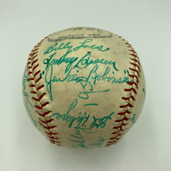 Jackie Robinson 1950 Brooklyn Dodgers Team Signed Baseball JSA COA
