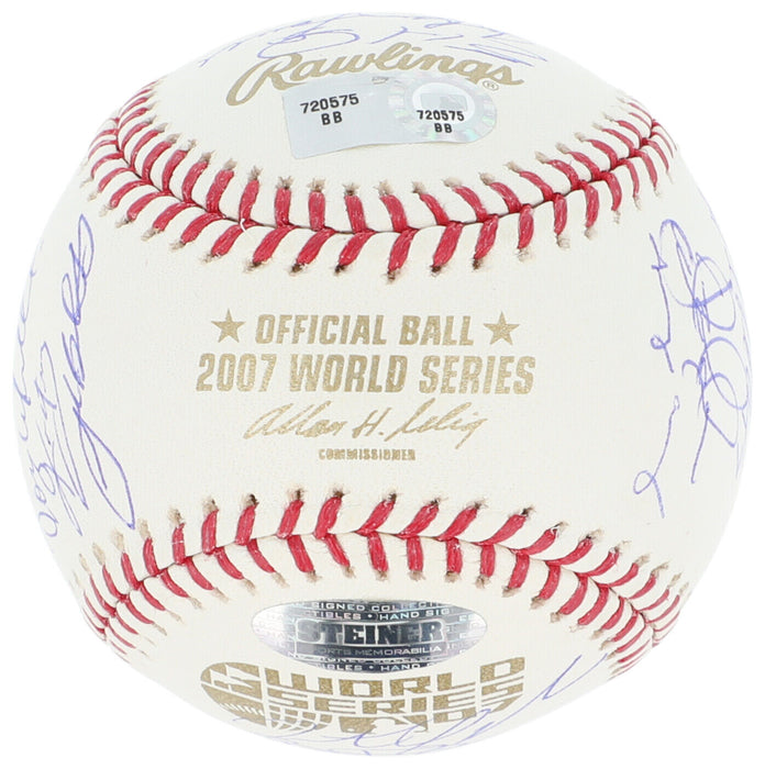 2007 Boston Red Sox World Series Champs Team Signed W.S. Baseball Steiner COA