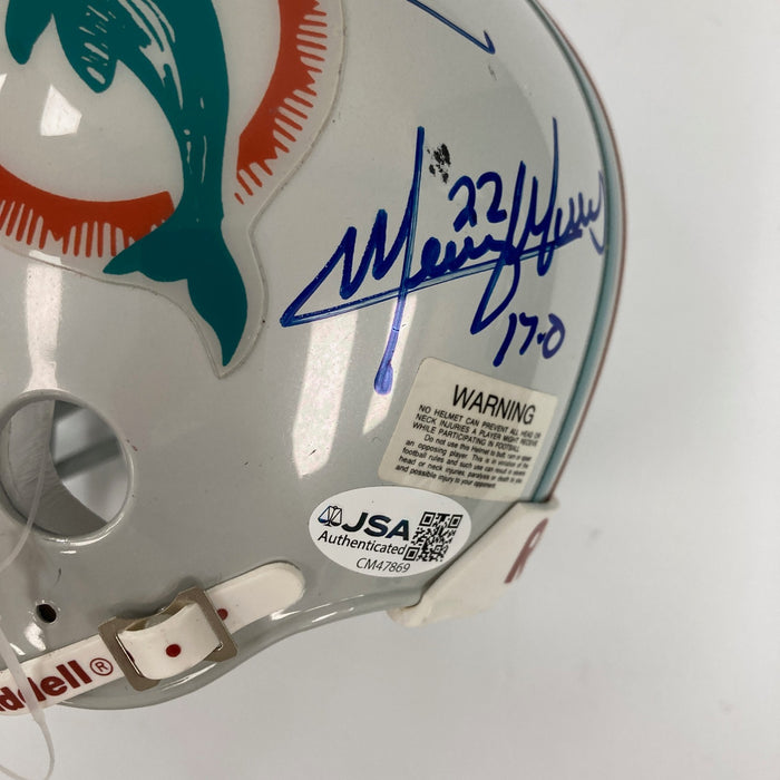 1972 Miami Dolphins Multi Signed Riddell Mini Football Helmet JSA COA