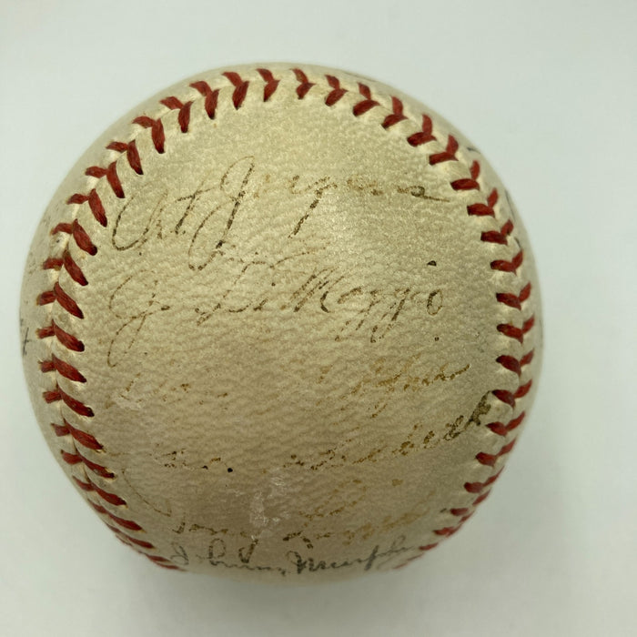 1936 New York Yankees World Series Champs Team Signed Baseball Lou Gehrig JSA