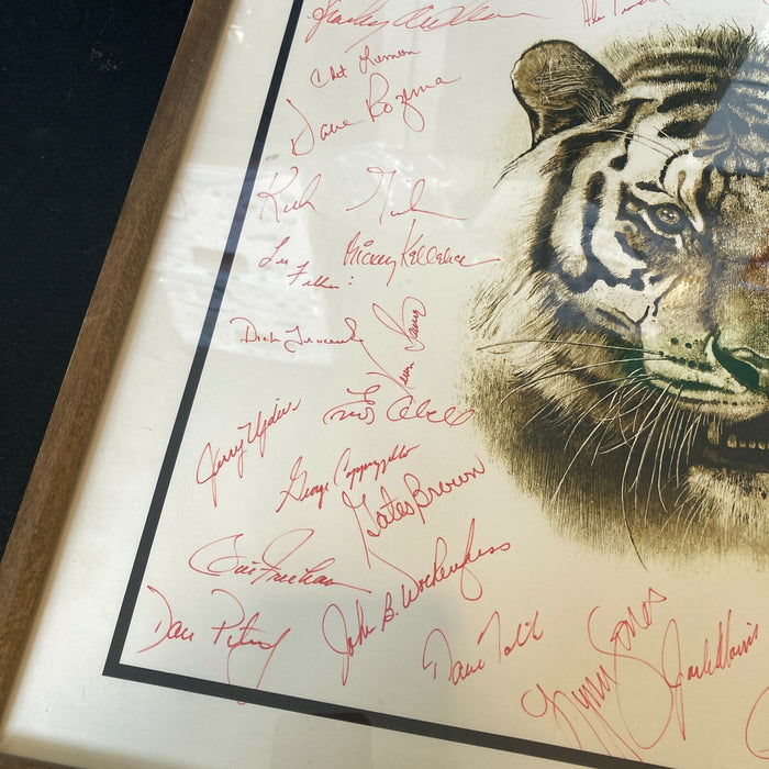 1968 & 1984 Detroit Tigers World Series Champions Team Signed 19x19 Photo JSA