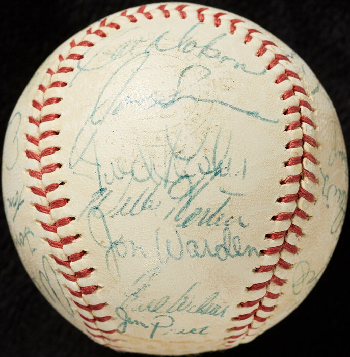 Nice 1968 Detroit Tigers World Series Champs Team Signed Baseball Beckett COA
