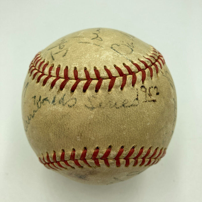 1952 World Series Game Used Baseball Signed By Attendees & Umpires JSA COA