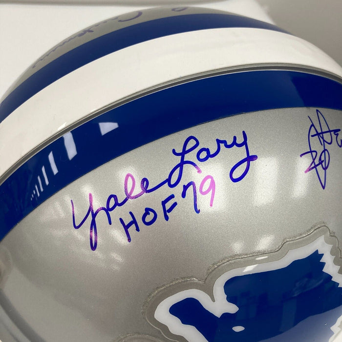 Barry Sanders Detroit Lions Hall Of Fame Legends Multi Signed Helmet JSA COA