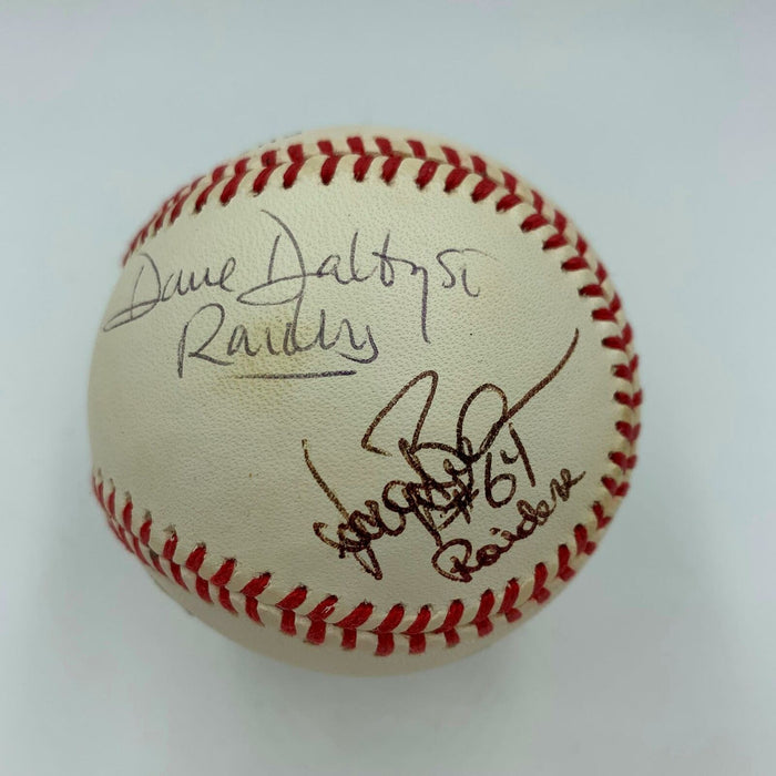 Oakland Raiders Legends Multi Signed Baseball Jim Plunkett 5 Sigs PSA DNA COA