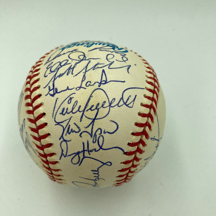 Nice 1993 Minnesota Twins Team Signed AL Baseball With Kirby Puckett COA