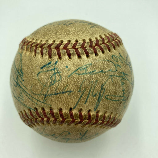 Willie Mays Yogi Berra 1972 New York Mets Team Signed Game Used Baseball