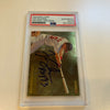 Rare 1994 Fleer Tim Salmon "ROY 1993" Signed Promo Card With Fleer Stamp PSA DNA