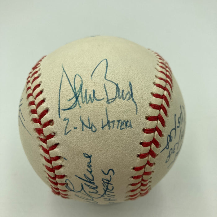 Pitchers Who Threw 2 No Hitters Signed Baseball Spahn Vandermeer PSA DNA MINT 9