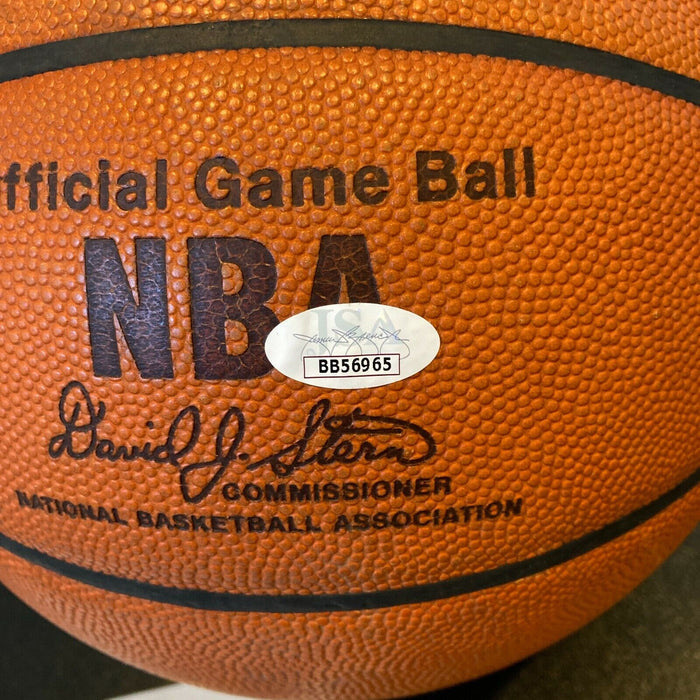 Tim Duncan Signed Game Used Spalding NBA Basketball With JSA COA