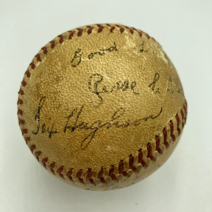 Extraordinary Jesse Burkett Signed Inscribed STAT Baseball JSA COA HOF Dec. 1953