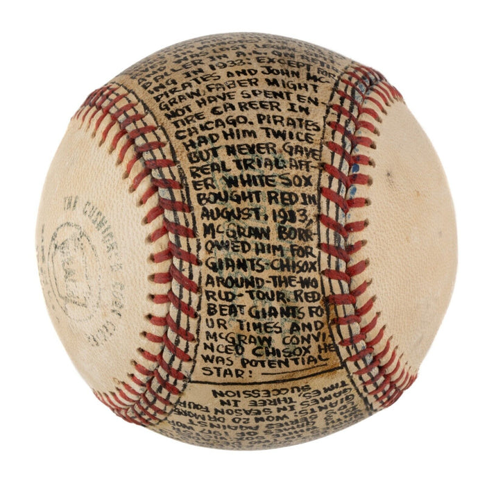 Urban "Red" Faber Hand Painted George Sosnak Folk Art Hall Of Fame Baseball