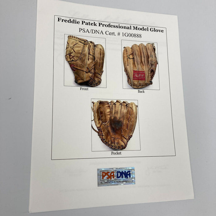 1973 Freddie Patek Signed Game Used Rawlings Baseball Glove PSA DNA COA