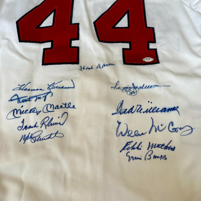 The Finest 500 Home Run Club Signed Jersey PSA MINT 9 Mickey Mantle Ted Williams