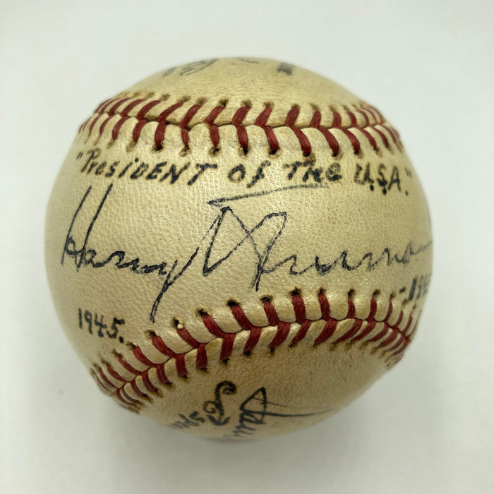 President Harry S. Truman Sweet Spot Signed 1945 Baseball JSA COA