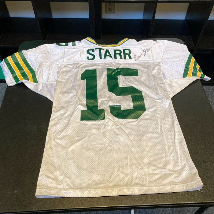 Bart Starr Signed Authentic Green Bay Packers Wilson Game Model Jersey JSA COA