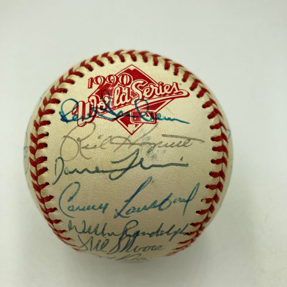 1990 Oakland A's American League Champs Team Signed Baseball JSA COA