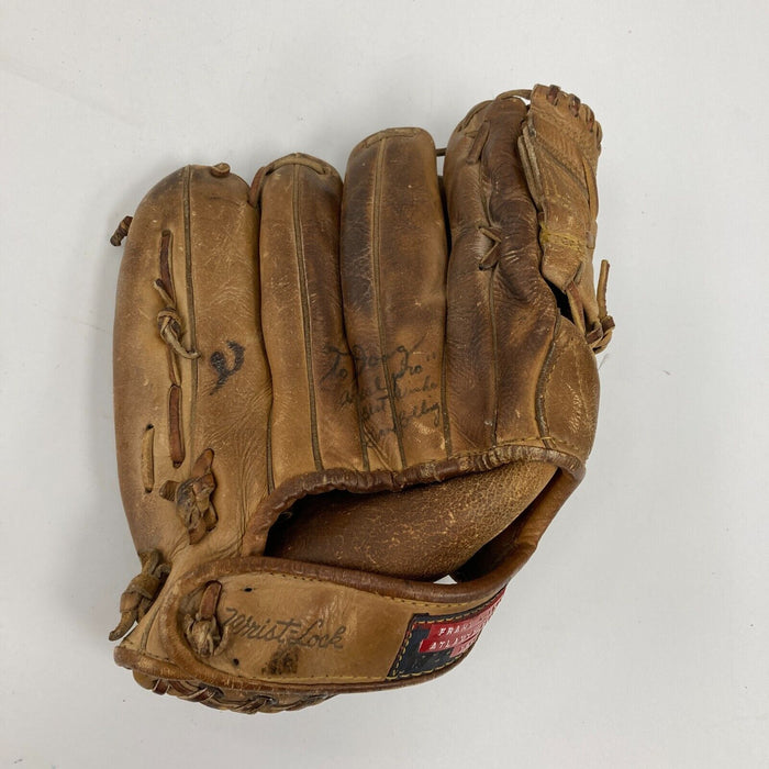 Frank Bolling Signed 1966 Game Used Spalding Baseball Glove JSA COA & LOP