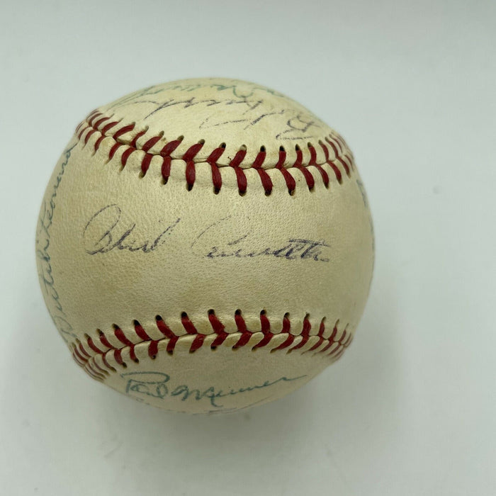 Earliest Known Ernie Banks Pre Rookie 1953 Chicago Cubs Team Signed Baseball JSA