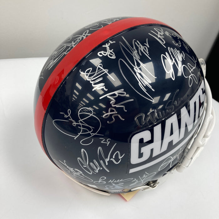 1990 New York Giants Super Bowl Champs Team Signed Full Size Helmet JSA Steiner