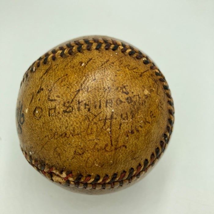 Christy Mathewson & Ty Cobb 1918 Team Signed National League Baseball JSA COA