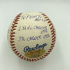 Rare Tom Seaver Signed Heavily Inscribed Career STAT Baseball With RJ COA
